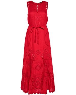 Vita Kin Karry Linen Maxi Dress - Red