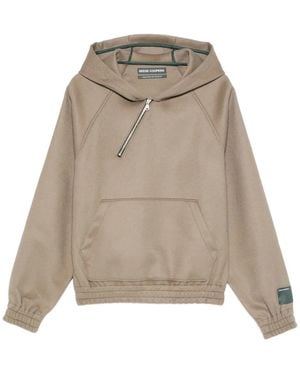 Reese Cooper Half-Zip Knitted Hoodie - Natural
