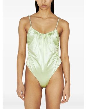 Isa Boulder Braided-Strap Swimsuit - Green