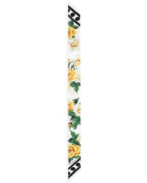 Dolce & Gabbana Pañuelo con rosas estampadas - Blanco