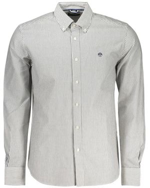 North Sails Striped Button-Down Shirt - Grey