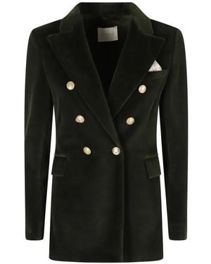 Circolo 1901 Double-Breasted Coat - Black