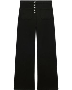 Courreges Low-Rise Wide-Leg Jeans - Black
