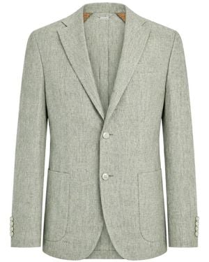 Billionaire Oscar Linen Blazer - Green