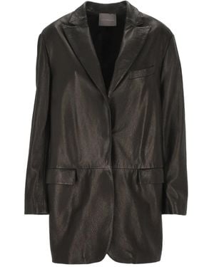 Lorena Antoniazzi EInreihiger Mantel - Schwarz