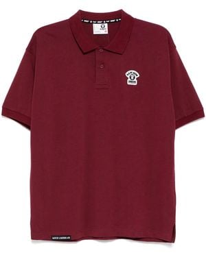 Aape By A Bathing Ape Poloshirt Mit Moonface-Logo - Rot
