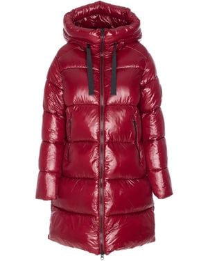 Save The Duck Padded Hooded Coat - Red