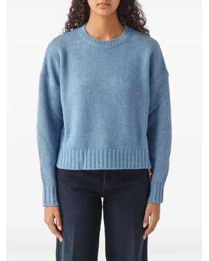 Nenette Milles Ribbed-Knit Drop-Shoulder Jumper - Blue