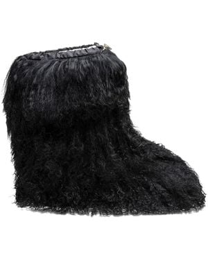 Bogner Furry Wool Boots - Black