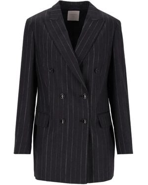 Latorre Pinstripe Blazer - Black