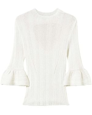 Twinset Ribgebreide Trui - Wit