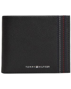 Tommy Hilfiger Striped-Detail Wallet - Black