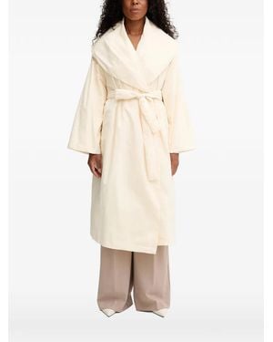 Liviana Conti Owen Shawl-Collar Belted Coat - Natural