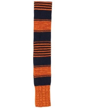 B.B. Wallace Gestrickter Schal Mit Streifen - Rot