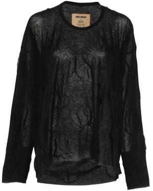 Uma Wang Round-Neck Top - Black