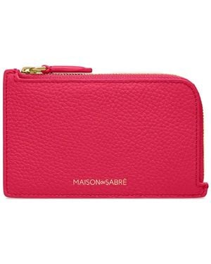 Maison De Sabre Porte-Cartes À Fermeture Zippée - Red
