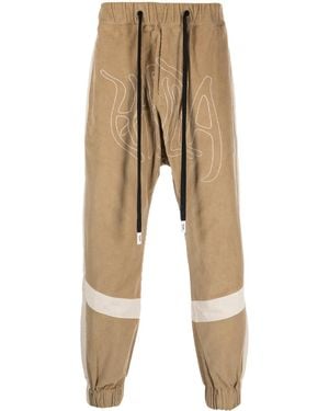 Haculla Pantalon Sarouel Nervuré À Logo Brodé - Neutre