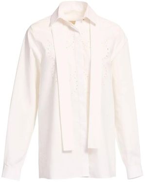 Elie Saab Monogram-Embroidered Shirt - White