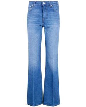 Haikure Logo-Patch Flared Jeans - Blue