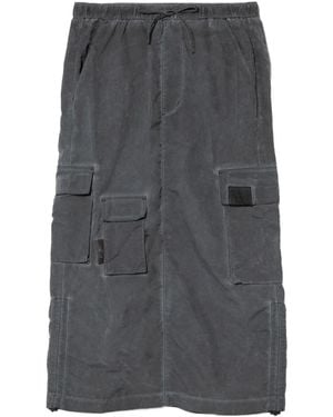 Izzue Falda Con Parche Del Logo - Gris