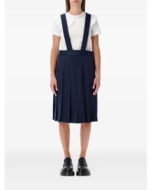 Comme des Garçons Pleated Pinafore Dress - Blue