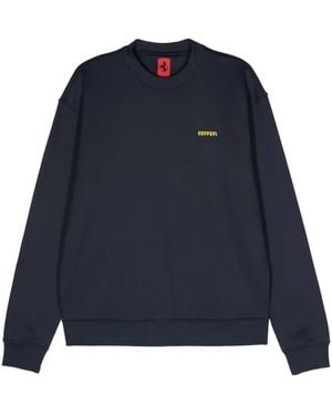 Ferrari Drop-Shoulder Jersey Sweatshirt - Blue
