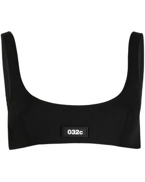 032c Top corto con parche del logo - Negro