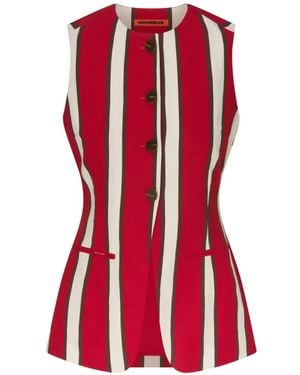 Simon Miller Del Mar Striped Top - Red