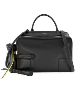 Loewe X Cosima Von Bonin Large Amazona 180 Lazy Dog Leather Tote Bag - Black
