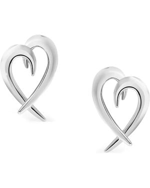 Shaun Leane Hook Heart Earrings - White