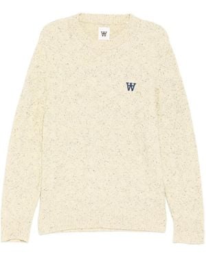 WOOD WOOD ロゴ プルオーバー - ナチュラル