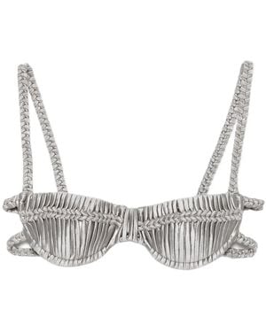 Isa Boulder Hayrose Bikini Top - White
