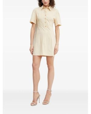 Patrizia Pepe Button-Fastening Mini Dress - Natural