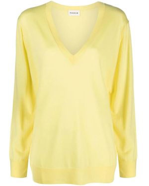 P.A.R.O.S.H. Maglione Con Scollo A V - Giallo