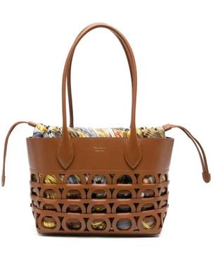 Ferragamo Gancini Tote Bag - Brown