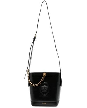 Versace Medusa '95 Chain-Link Bucket Bag - White