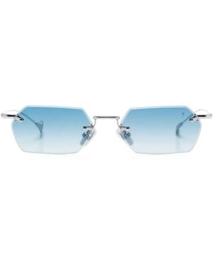 Eyepetizer Rectangle-Frame Metallic Sunglasses - Blue