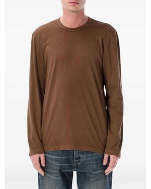 James Perse Long-Sleeve Crewneck T-Shirt - Brown