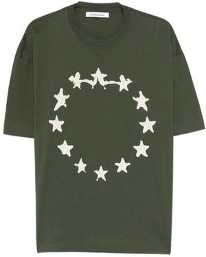 Etudes Studio Star-Graphic T-Shirt - Green