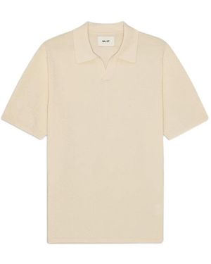 NN07 Textured Polo Shirt - Natural