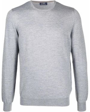 Barba Napoli Jersey de punto con cuello redondo - Gris