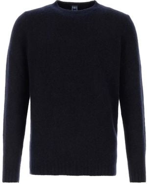 Fedeli Crew-Neck Knitted Sweater - Blue