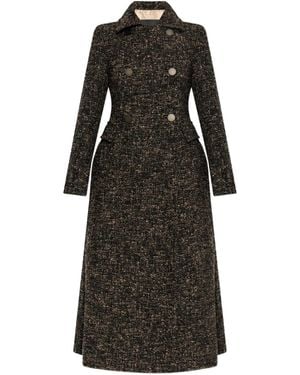 Max Mara Senior Redingote Buttoned Coat - Black