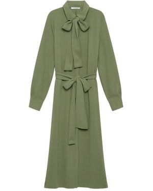 Maliparmi Bow-Tie Belted Dress - Green