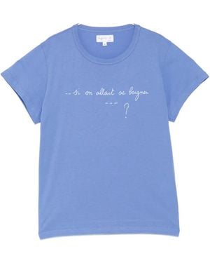 agnès b. Brando Cotton T-Shirt - Blue