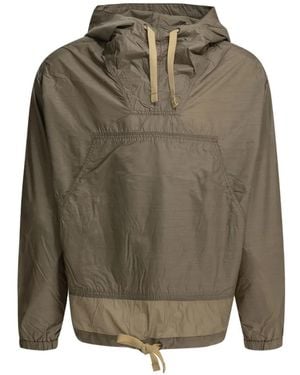 Beams Plus Abrigo Con Capucha Y Cordones - Verde