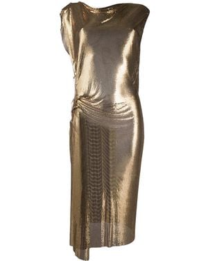 Rabanne Metallic Fitted Midi Dress