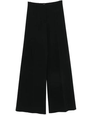 Liviana Conti Wide-Leg Trousers - Black