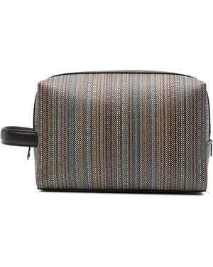 Paul Smith シグネチャーストライプ トラベルポーチ - グレー