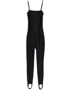 Mugler Panelled Jumpsuit - Black
